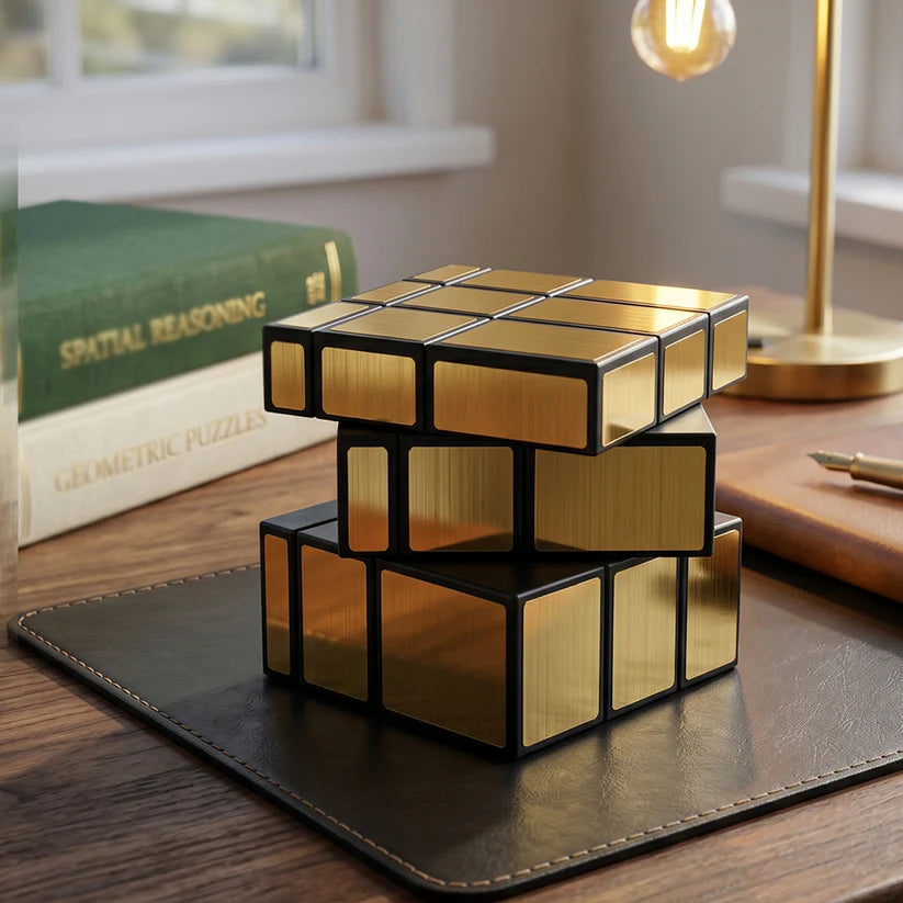 Mirror Cube  3x3 Puzzle Cube With Reflective Silver Surfaces