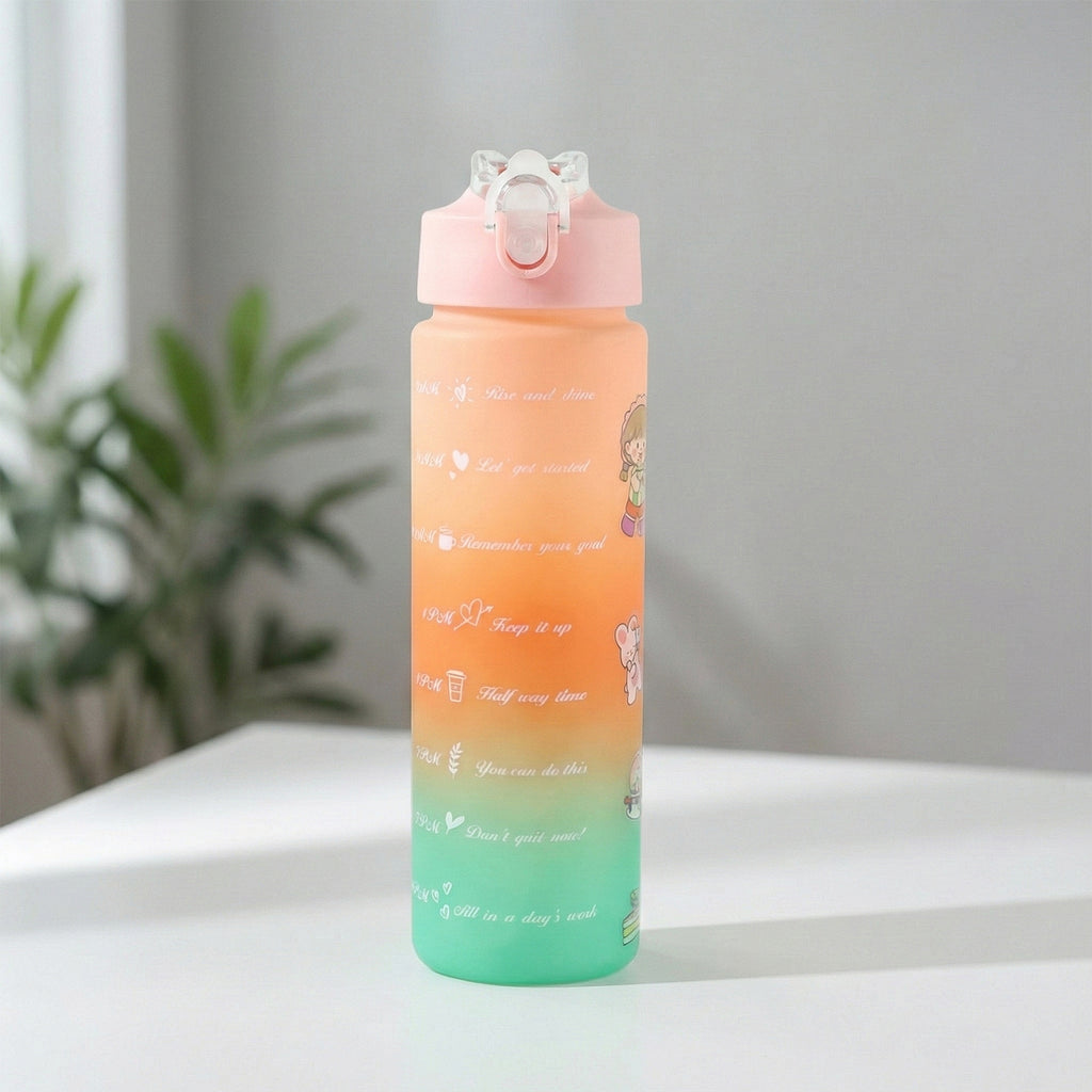 Motivational Gradient Water Bottle (900 Ml)