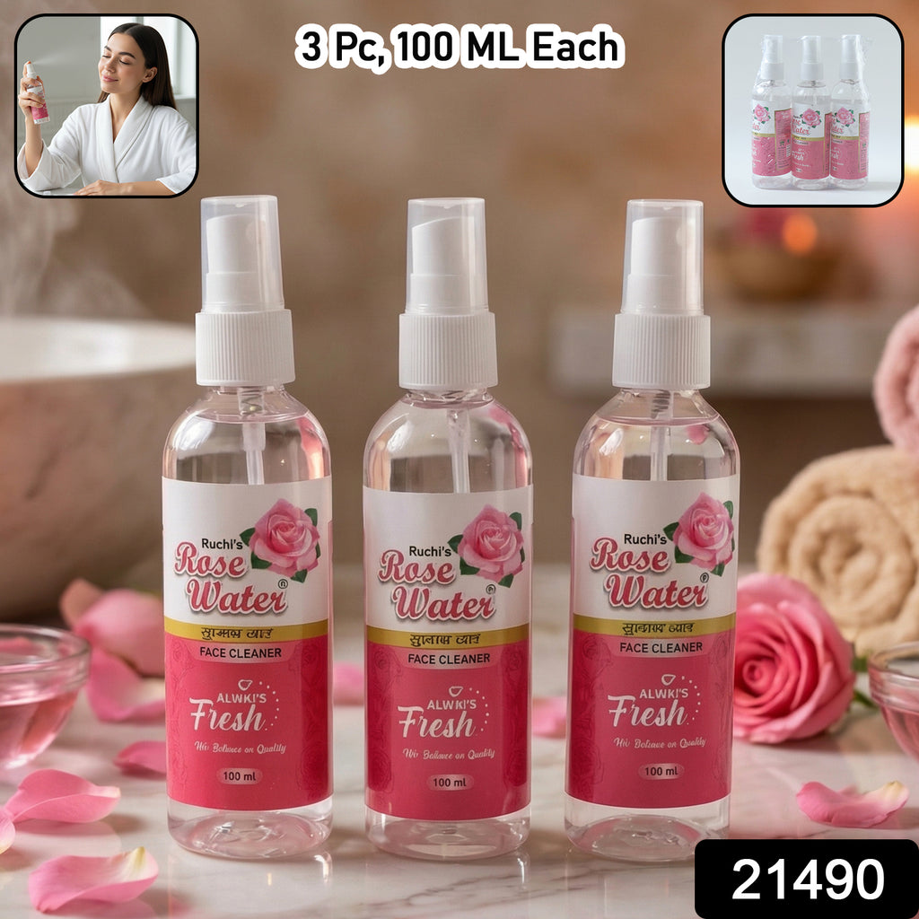 Rose Water Face Spray Set (3 Pc Set 100 Ml Each)