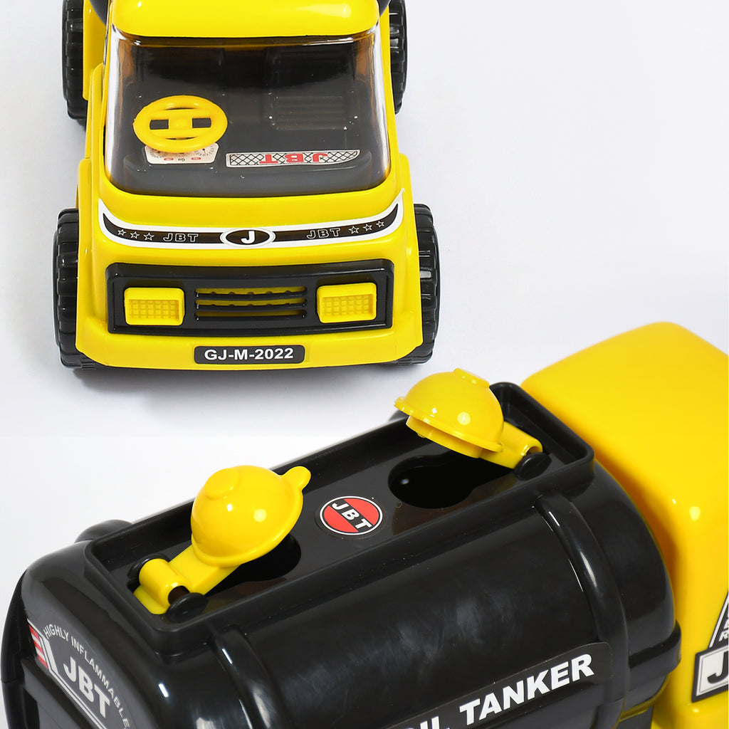 4484 Big Size Heavy Duty Unbreakable Friction Powered With Engine Sound While Running  Non Electric Toy Tempo Oil - Water Tanker Vehicle Truck For Kids Size