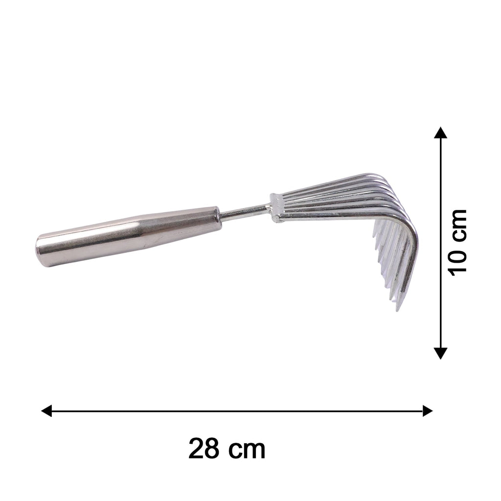 Stainless Steel Garden Hand Rake Cultivator Soil Loosening Weeding Tool (1 Pc)