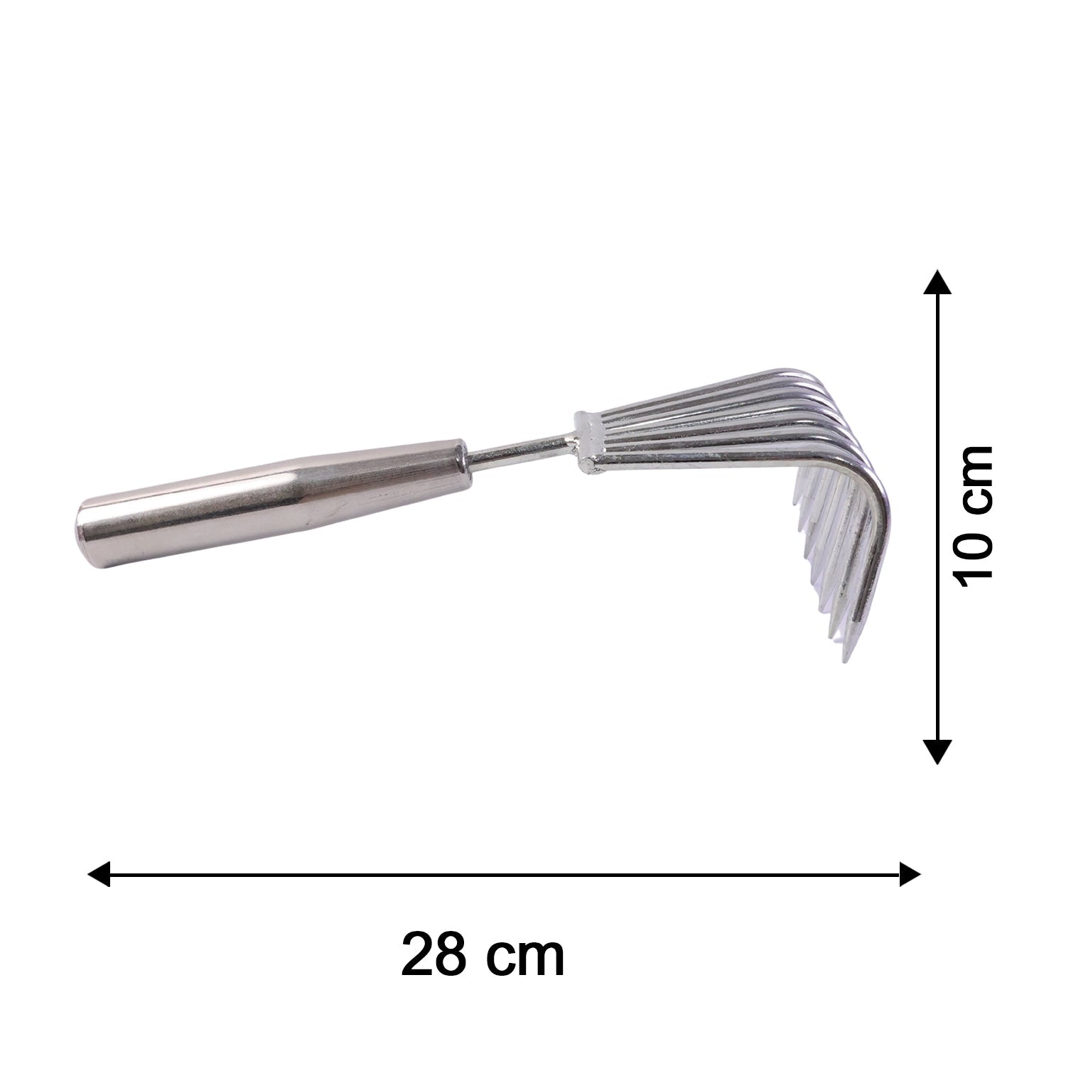 Stainless Steel Garden Hand Rake Cultivator Soil Loosening Weeding Tool (1 Pc)