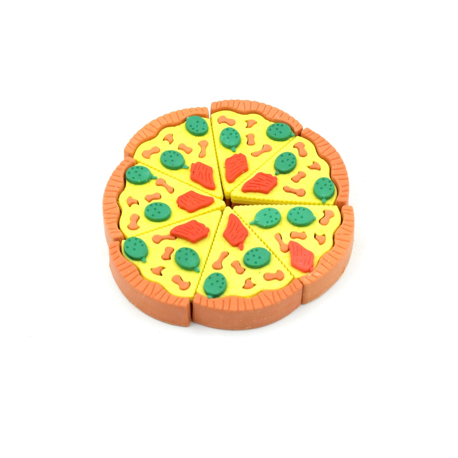4347 3d Pizza Slices Kids Favourite Food Eraser Pizza 7 Slice Eraser For Kids Adults Fast Food Lover Stationary Kit Fancy  Stylish Colorful Erasers For Return Gift Birthday Party School Prize