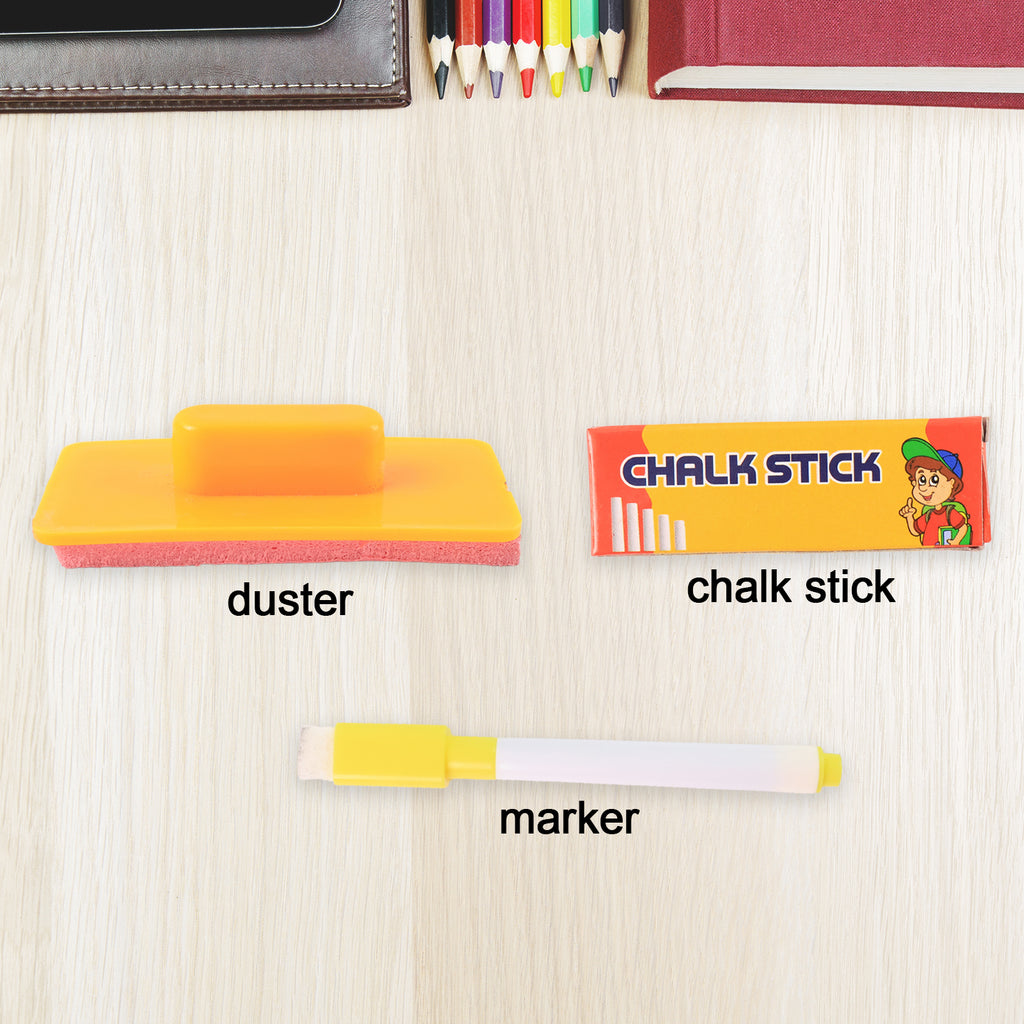 2-in-1 Double-sided Write And Wipe Educational Drawing Board For Kids (1 Set)
