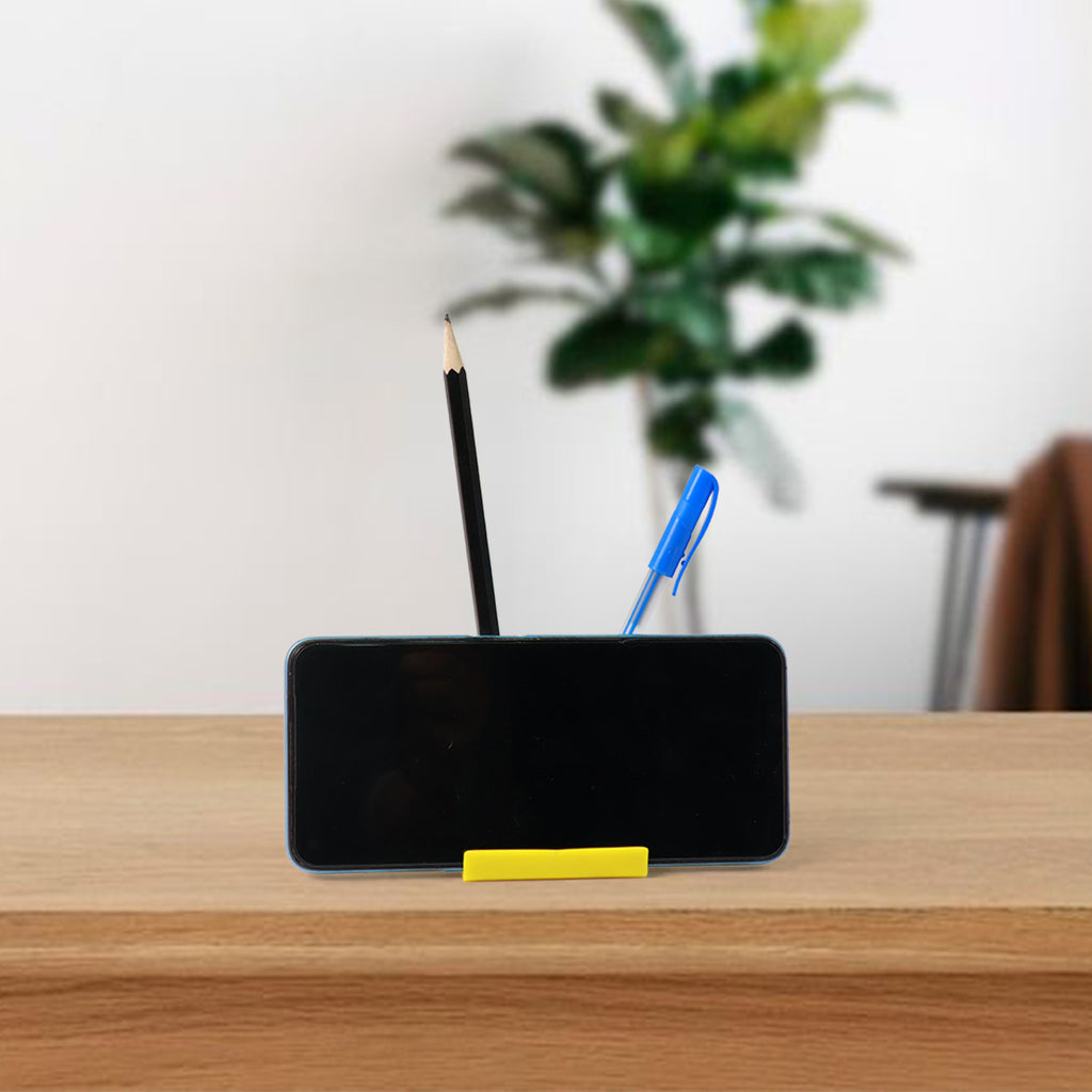Multifunctional Plastic Mobile Phone Stand  Pen Holder (1 Pc  Mix Color)