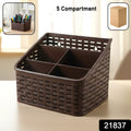5 Compartment Multipurpose Desk Organizer Basket (1 Pc)