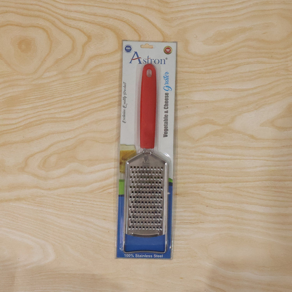 Ss Handheld Cheese Grater With Plastic Handle For Vegetable And Lemon Zest (1 Pc)