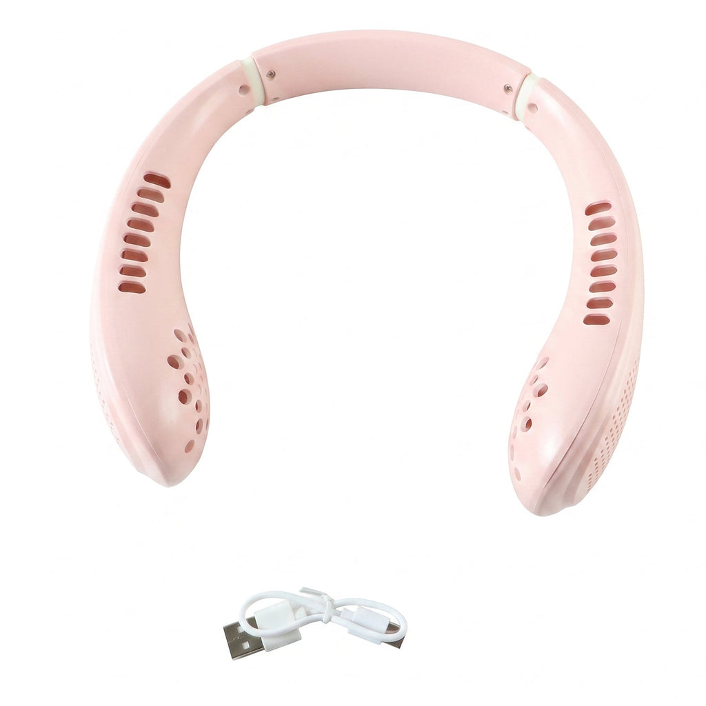 Usb Rechargeable Portable Bladeless Neck Fan For Hands Free Cooling (1 Pc)