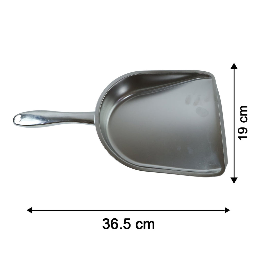 Heavy Duty Metal Dustpan Stainless Steel Dust Pan With Handle (1 Pc)