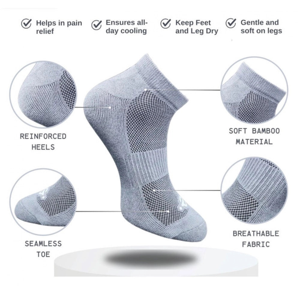 3_Pair Set Unisex Casual Cotton Printed Low Cut Socks (Multicolor)