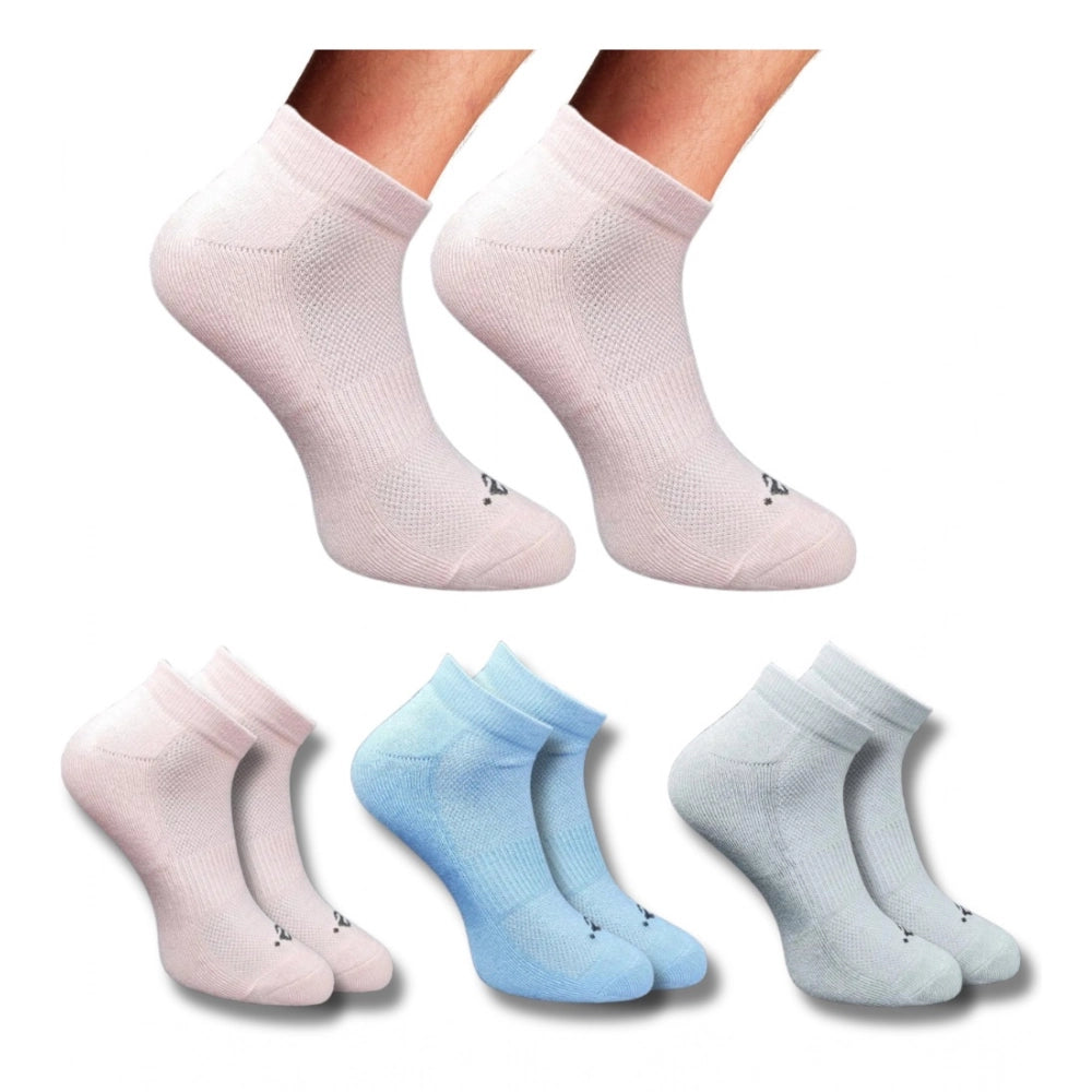 3_Pair Set Unisex Casual Cotton Printed Low Cut Socks (Multicolor)
