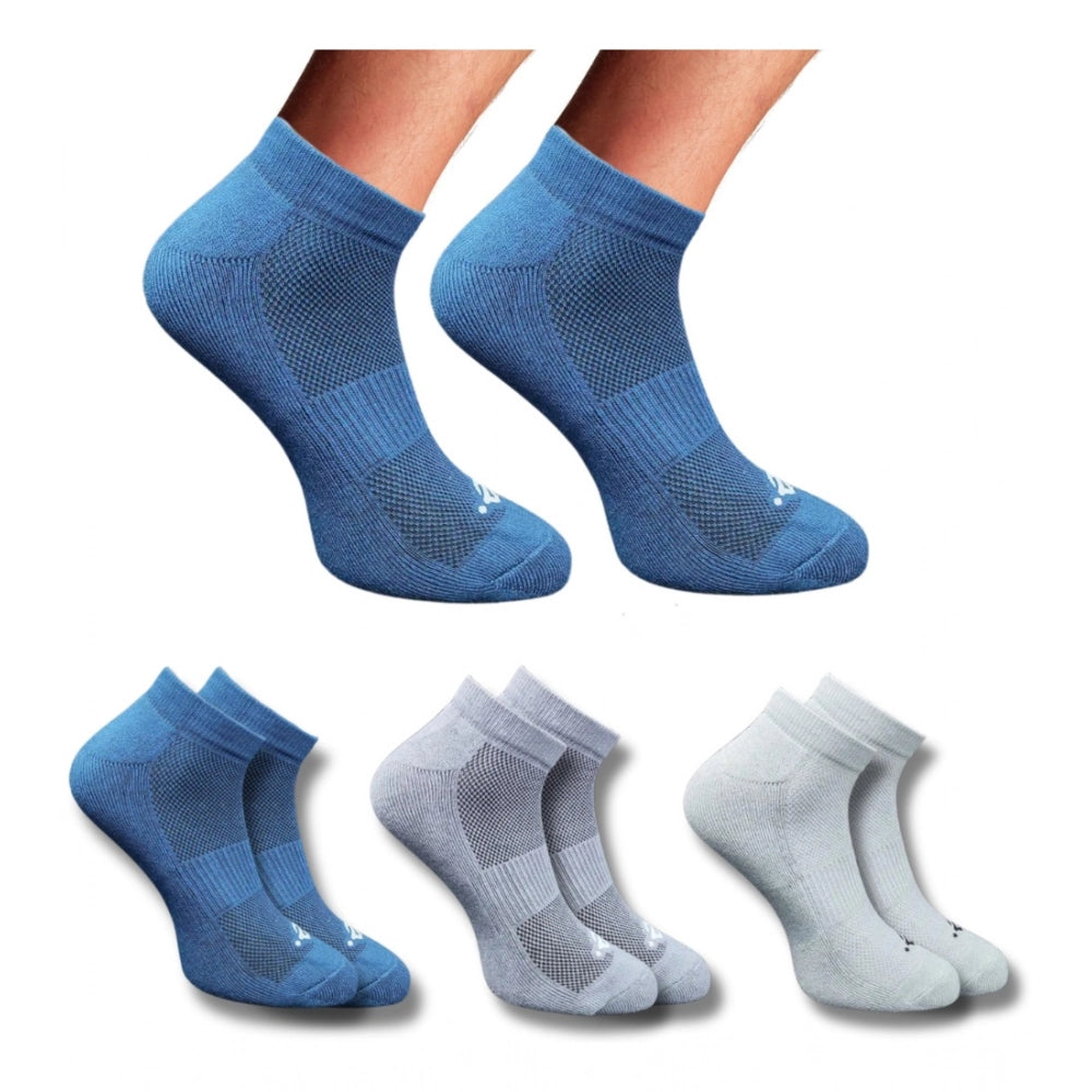 3_Pair Set Unisex Casual Cotton Printed Low Cut Socks (Multicolor)