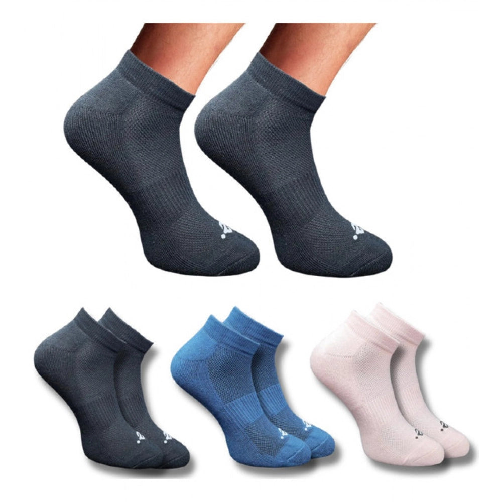 3_Pair Set Unisex Casual Cotton Printed Low Cut Socks (Multicolor)