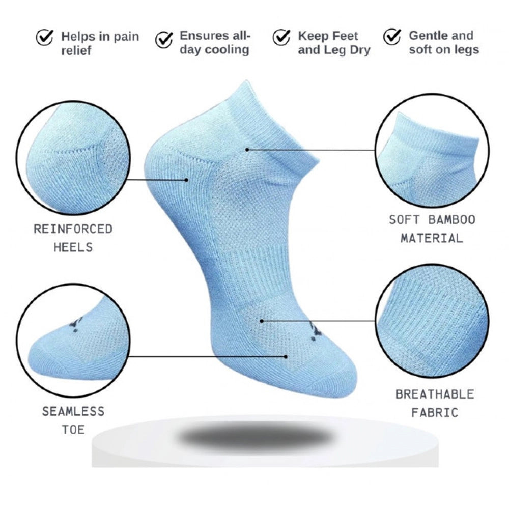 3_Pair Set Unisex Casual Cotton Printed Low Cut Socks (Multicolor)