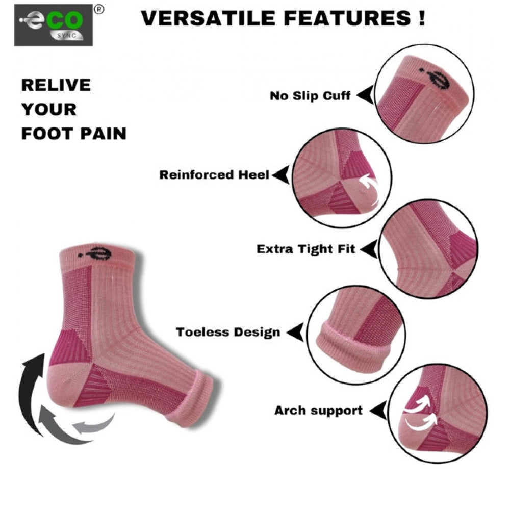 3_Pair Set Unisex Casual Cotton Printed Ankle Length Support Socks (Multicolor)