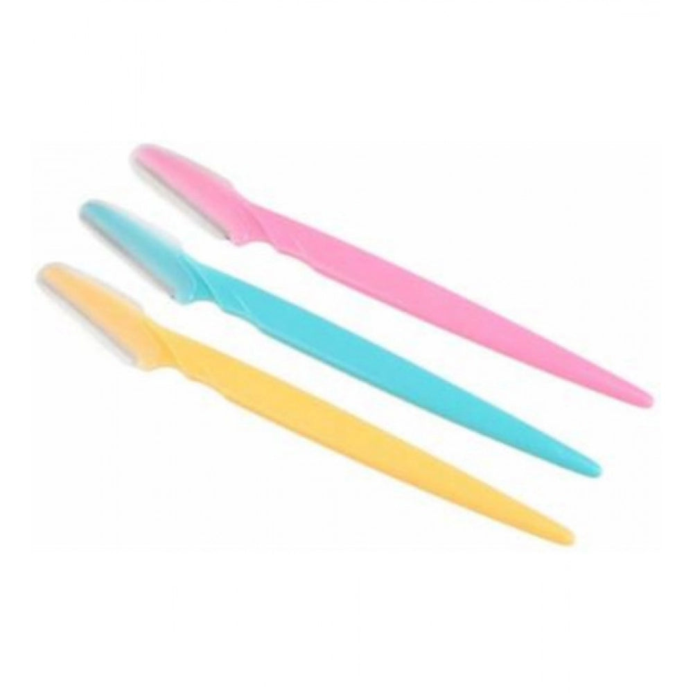 Pack of 3_Facial Razor Set Eyebrow and Face Shaving Trimmer (Color: Assorted )