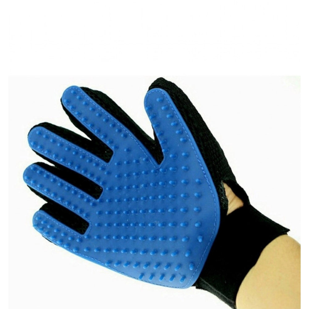 Pack of 2_5-Finger Deshedding Glove – Pet Hair Remover And Grooming Gloves (Color: Assorted )