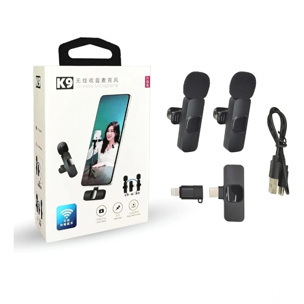 Plastic K9 Microphone, Digital Mini Portable Recording Clip Mic with Receiver (Single Piece)