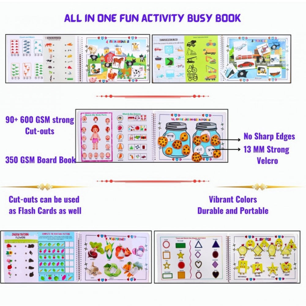 My First Busy Book – Fun And Educational Activity Kit for Kids (2-4 Years, Multicolor)