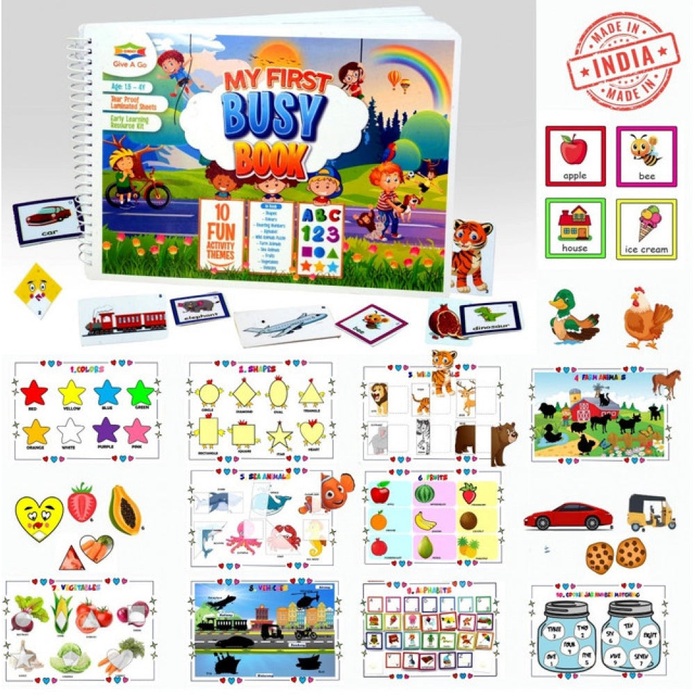 My First Busy Book – Fun And Educational Activity Kit for Kids (2-4 Years, Multicolor)