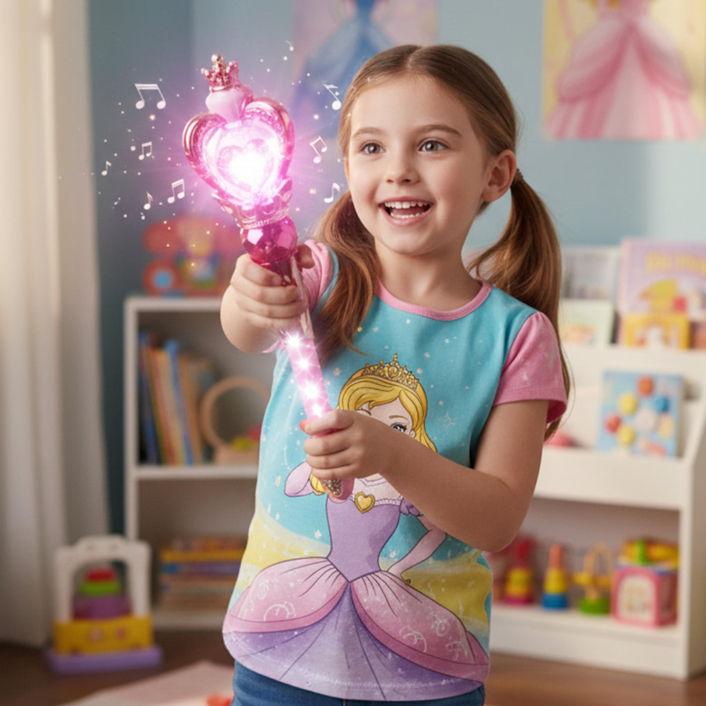 Princess Magic Light Wand Toy For Kids (1 Pc Battery Not Included)