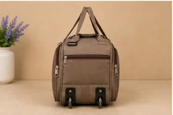 60L Travel Duffel Bag with Trolley Sleeve – Unisex Polyester Weekender Luggage Bag for Men & Women