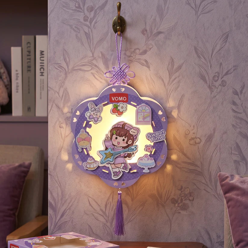 Diy Traditional Lanterns Handmade Cartoon Paper Lanterns Antique Portable Lantern Hollow-out Projection Luminescent Led Lamp Diy Hanging Paper Lanterns For Festival Party Decor - 17507