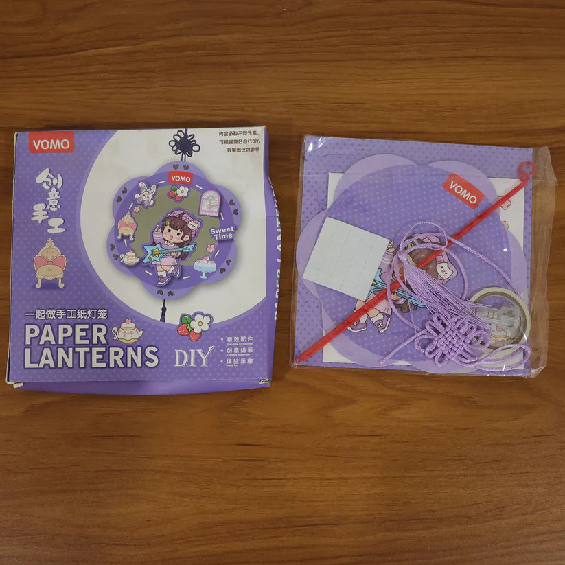 Diy Traditional Lanterns Handmade Cartoon Paper Lanterns Antique Portable Lantern Hollow-out Projection Luminescent Led Lamp Diy Hanging Paper Lanterns For Festival Party Decor - 17507