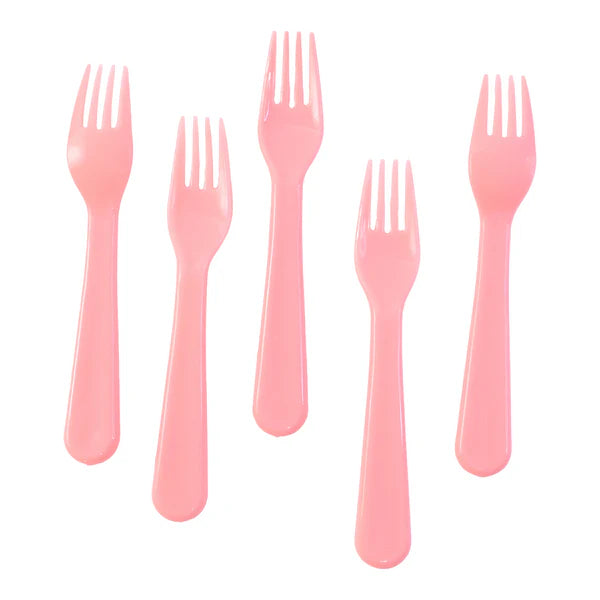 Plastic Fork Spoon Set-Fruit Fork Spoon Set -Baby Fork Spoon-Vegetable Fork Spoon-Plastic Salad Spoon-Dessert Spoon (5pc Set) - 5968