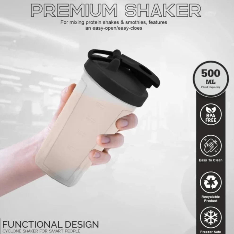 600 Ml Plastic Prime Gym Shaker Bottle (1 Pc)