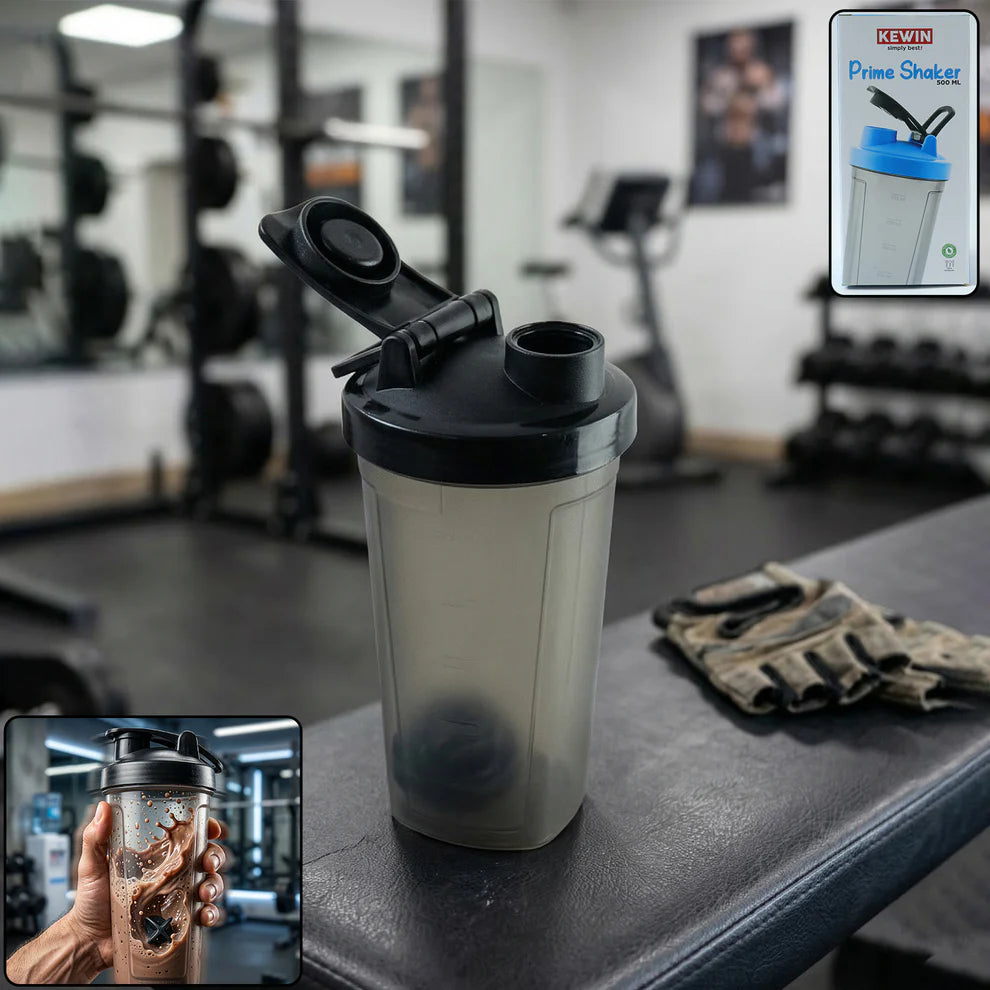 600 Ml Plastic Prime Gym Shaker Bottle (1 Pc)
