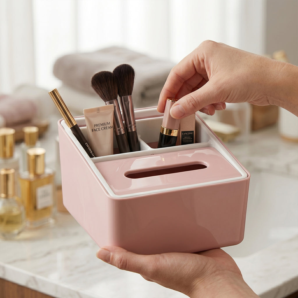 Plastic Multipurpose Storage Organizer Box With Compartments