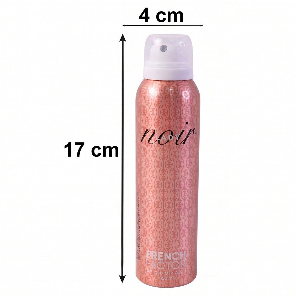 French Factor Lady Noir Deodorant Body Spray (1 Pc 150 Ml)