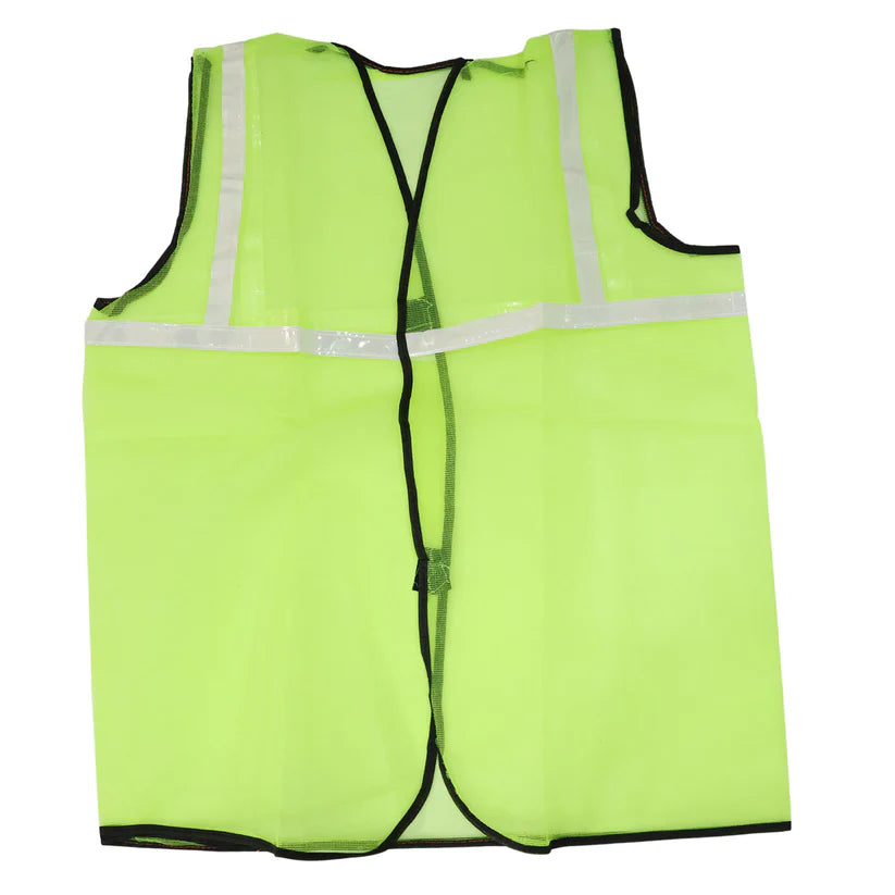Green Safety Jacket For Having Protection Against Accidents Usually In Construction Areas. - 7437