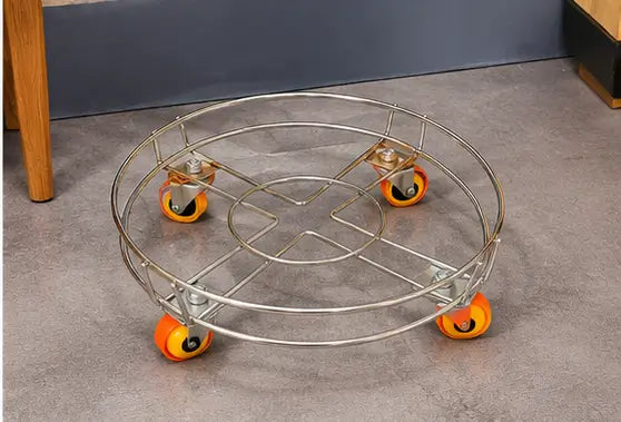 Gas Cylinder Trolley – Heavy-Duty Steel LPG Cylinder Stand with Wheels for Easy Movement