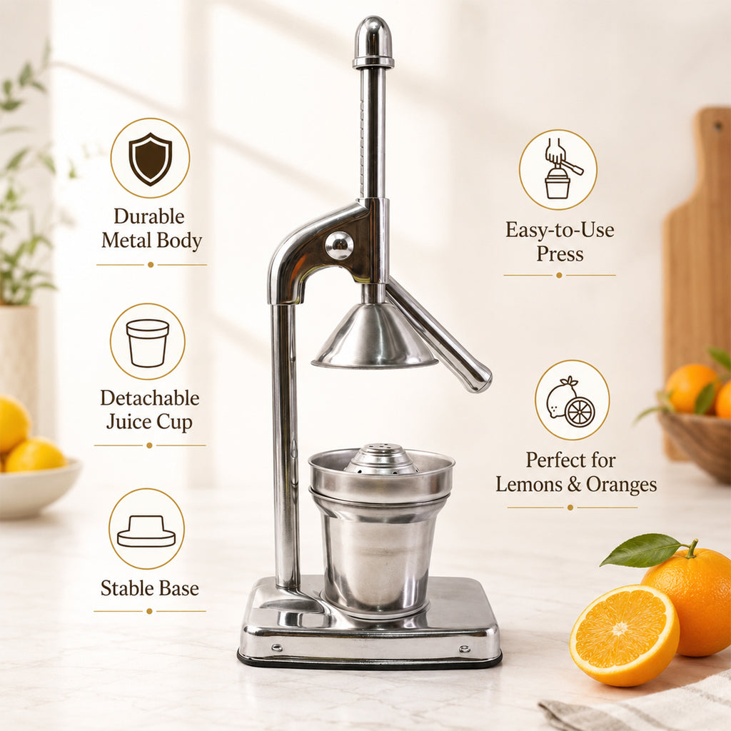 Heavy Duty Manual Press Citrus Juicer Hand Press Lemon Orange Squeezer (1 Pc)