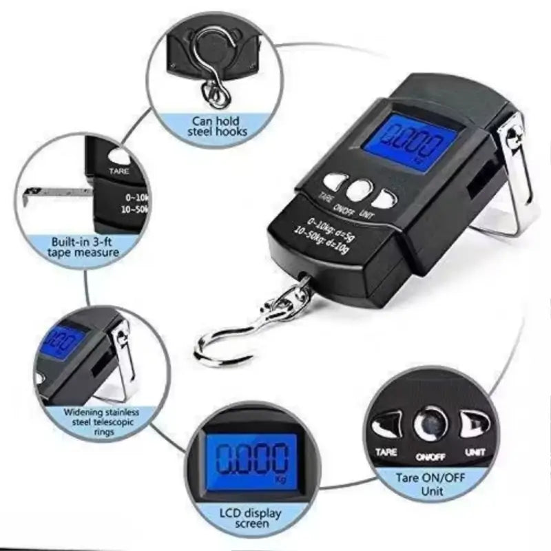 Digital Weighing Machine 10g-50Kg Portable Hanging Scale