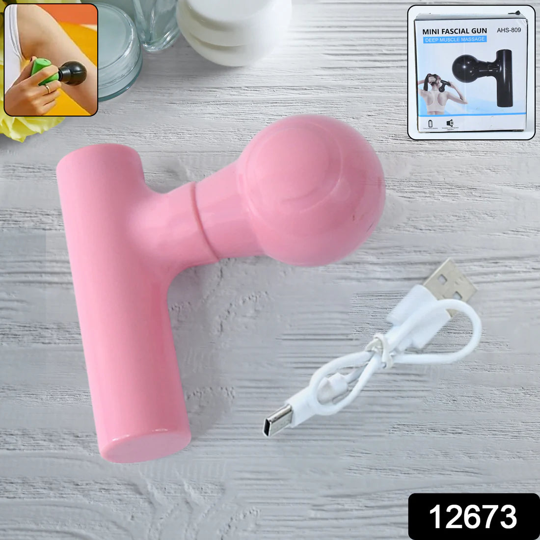 Black Mini Pocket Size Vibrator Full Body Massager Cordless One Button Operation For Body Pain  Relaxation - 12673