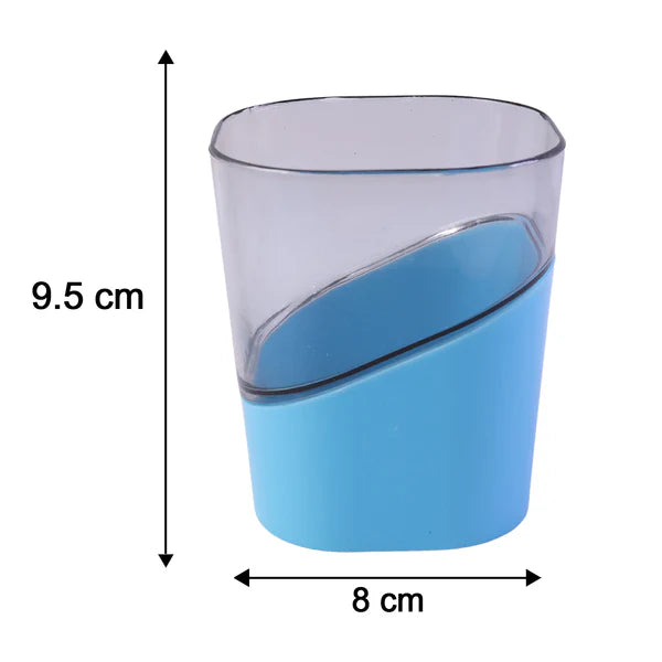 Prexo Stylish Grip Base Plastic Selo Glass (4 Pc Set 300 Ml Each)