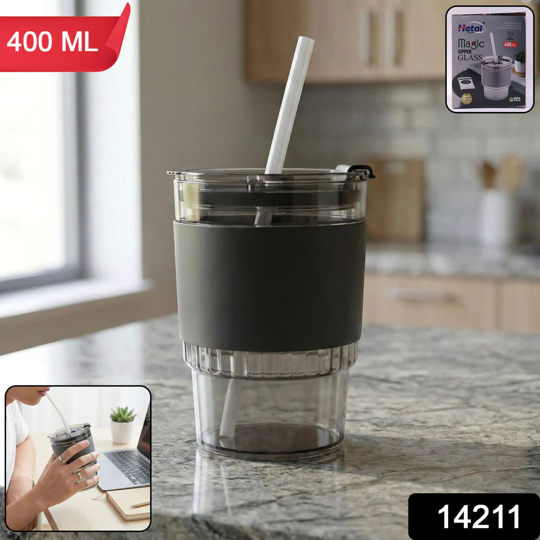 450 Ml Monaco Premium Transparent Plastic Cup