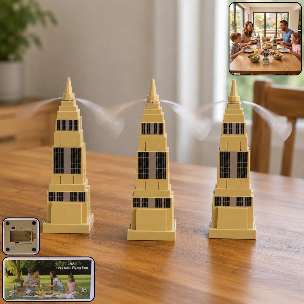 Fly Repeller Tabletop Food Protection Fan (3 Pc)