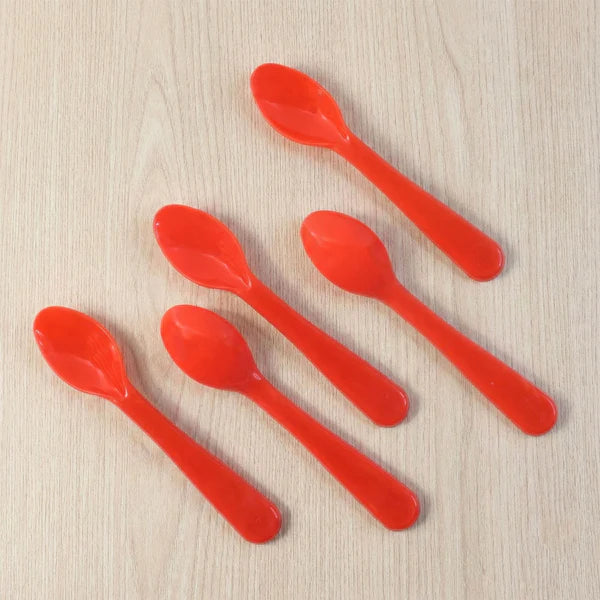 Food Plastic Spoon Set Plastic Table Spoon Set Plastic Tea Spoon Coffee With Abs Plastic Heat-resistant Spoon (5 Pc Set ) - 5349