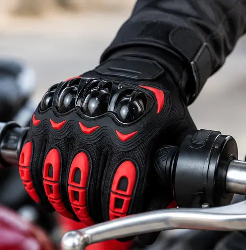 Motorcycle Riding Gloves – Full Finger Breathable Anti-Slip with Hard Knuckle Protection