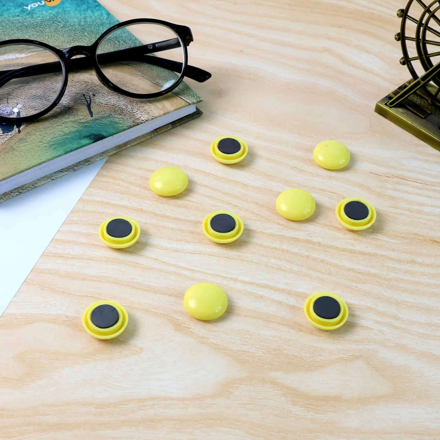 Strong Round Fridge  Whiteboard Magnet - (10 Pc Set)