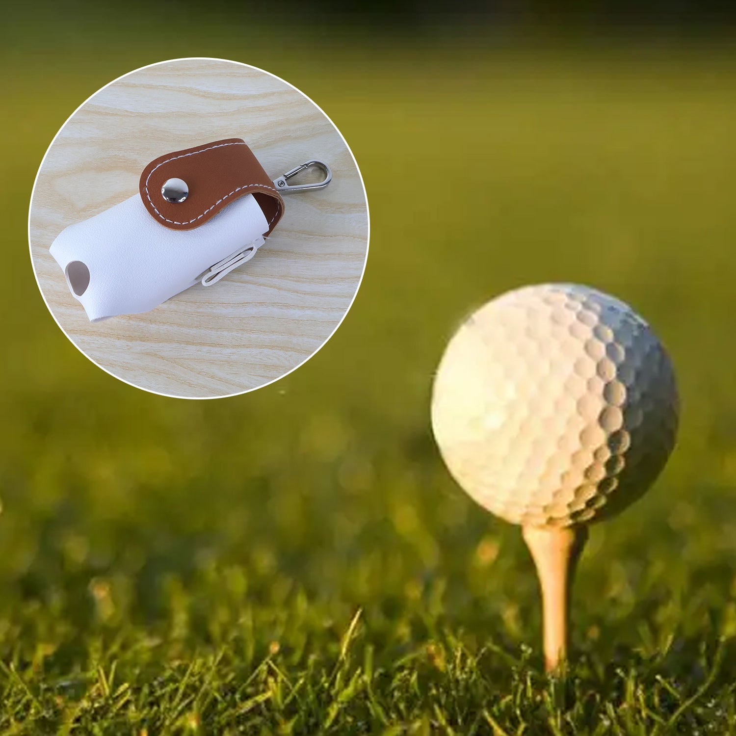 Golf Tees Holder  Mini Ball Pouch With Carabiner - (1 Pc)