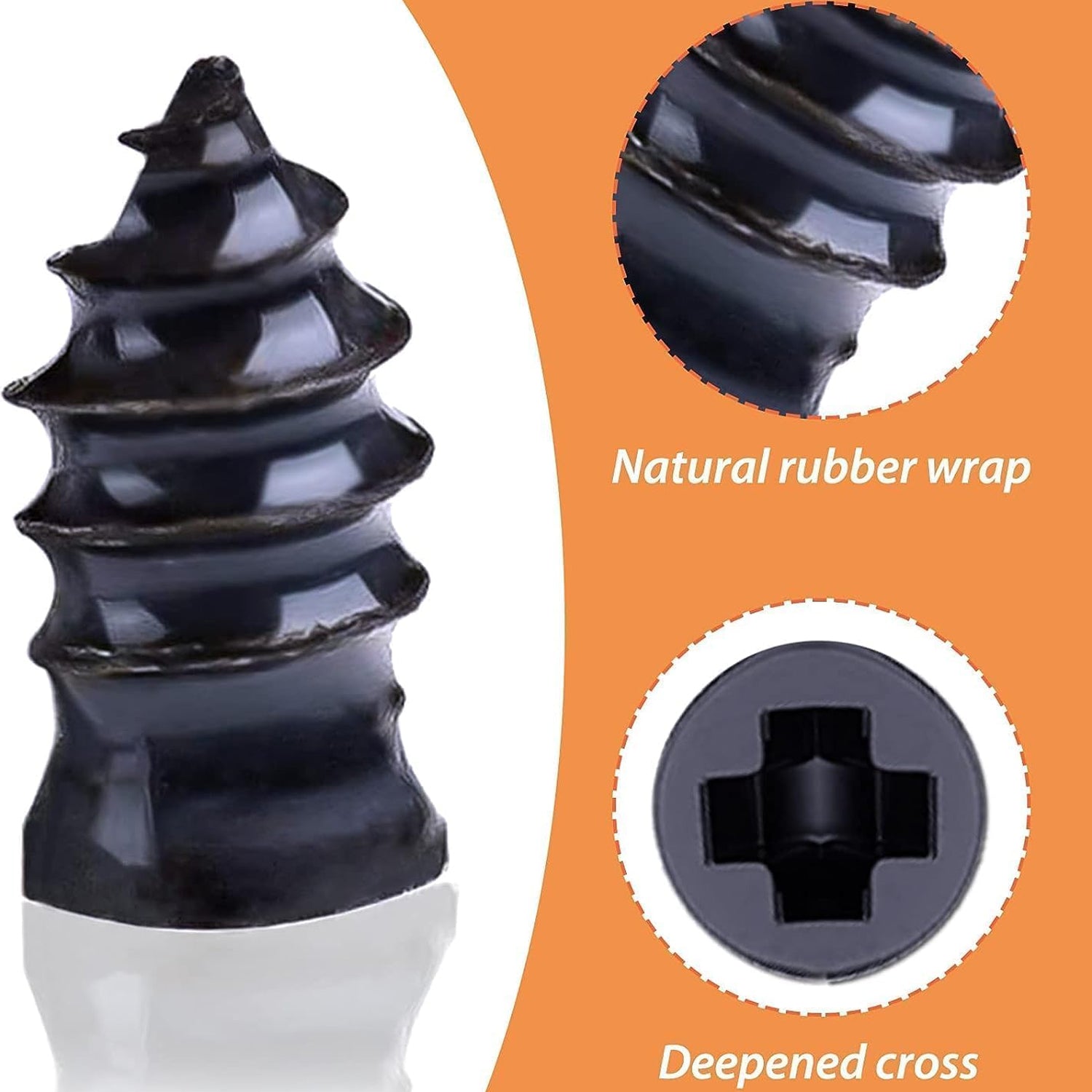Car  Biketire Puncture Repair Nail Screw (10 Pc Black)