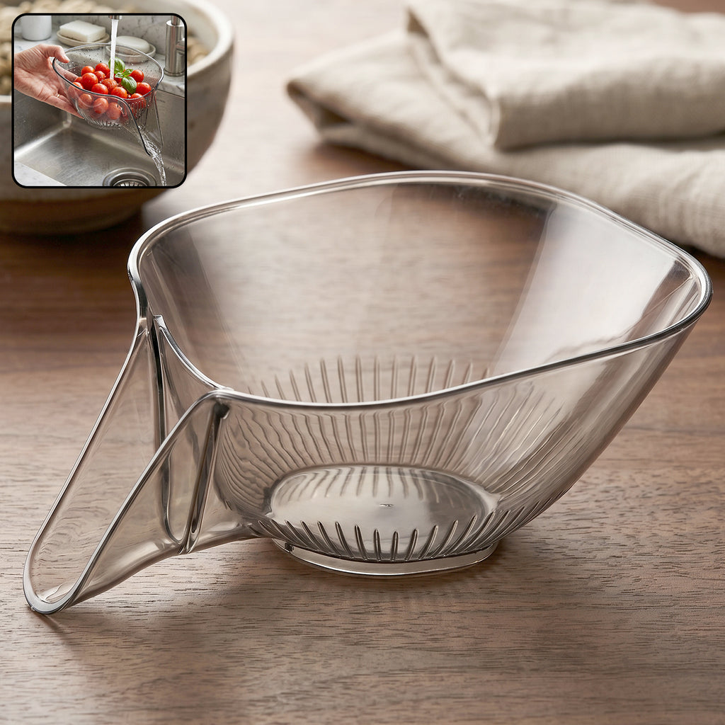 Fruit  Vegetable Washing Strainer Basket For Kitchen Sink Drain Basket With Funnel (1 Pc)