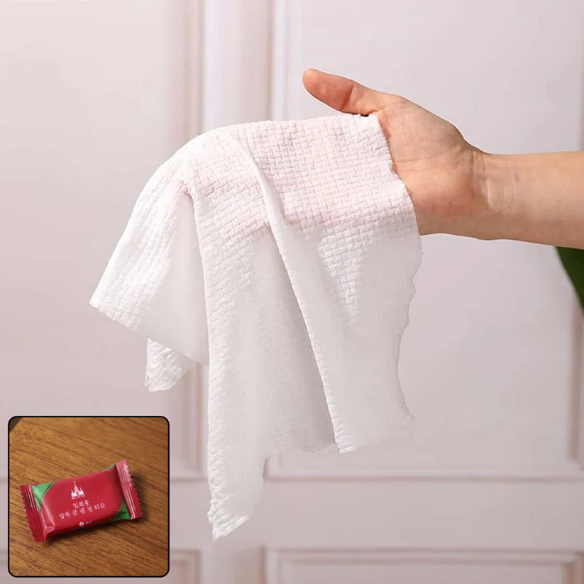 Compressed Towels Portable Disposable Compressed Cotton Coin Tissue Towel For Travel Camping Hiking Sport Beauty Salon Home Hand Wipes (28x40 Inch) - 12676