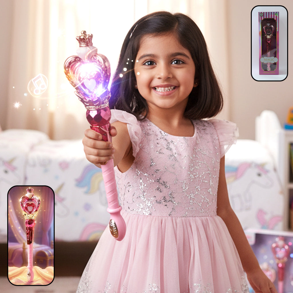 Princess Magic Light Wand Toy For Kids (1 Pc Battery Not Included)