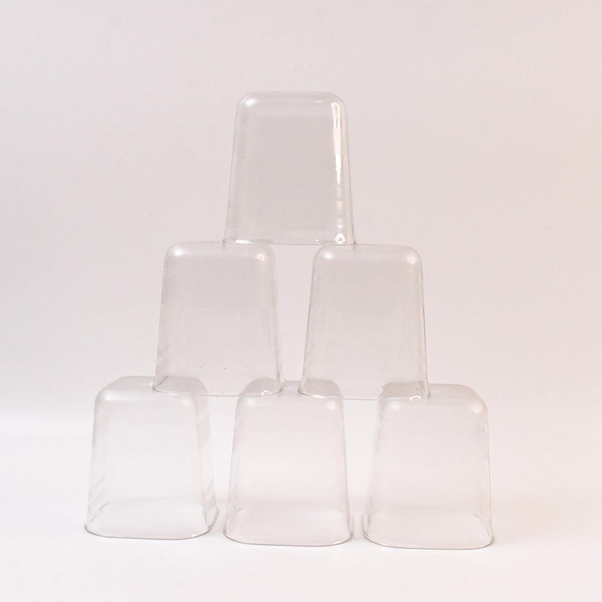 6pc Transparent Diamond Medium Serving Glass Set Glass Set For Water Juice Etc